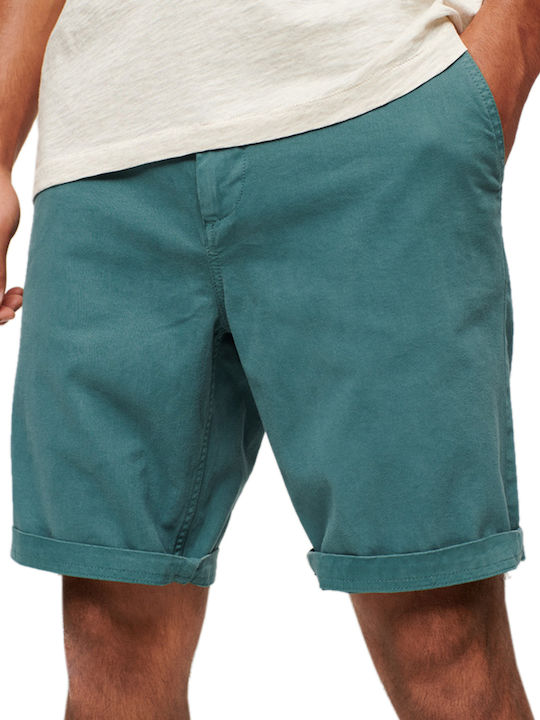 Superdry VINTAGE OFFICER Herrenshorts Chino Türkis