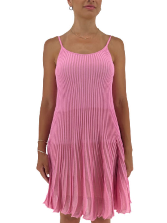 Portami Καλοκαιρινό Mini Φόρεμα Ροζ