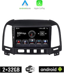 Kirosiwa Car-Audiosystem für Hyundai Santa Fe 2006-2013 (Bluetooth/USB/WiFi/GPS/Apple-Carplay/Android-Auto) mit Touchscreen 9"