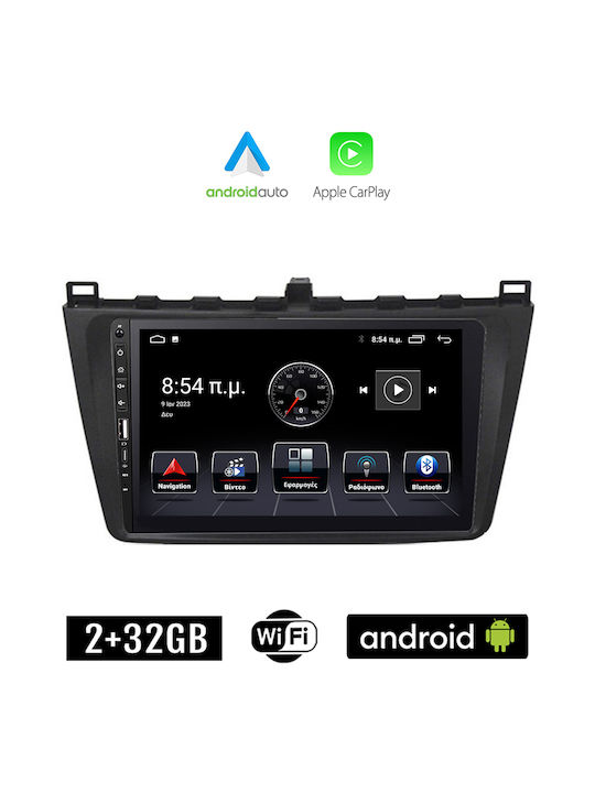 Kirosiwa Sistem Audio Auto pentru Mazda 6 2008> (Bluetooth/USB/WiFi/GPS/Apple-Carplay/Android-Auto) cu Ecran Tactil 9"