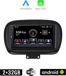 Kirosiwa Car-Audiosystem für Fiat 500X 2014> (Bluetooth/USB/WiFi/GPS/Apple-Carplay/Android-Auto) mit Touchscreen 9"