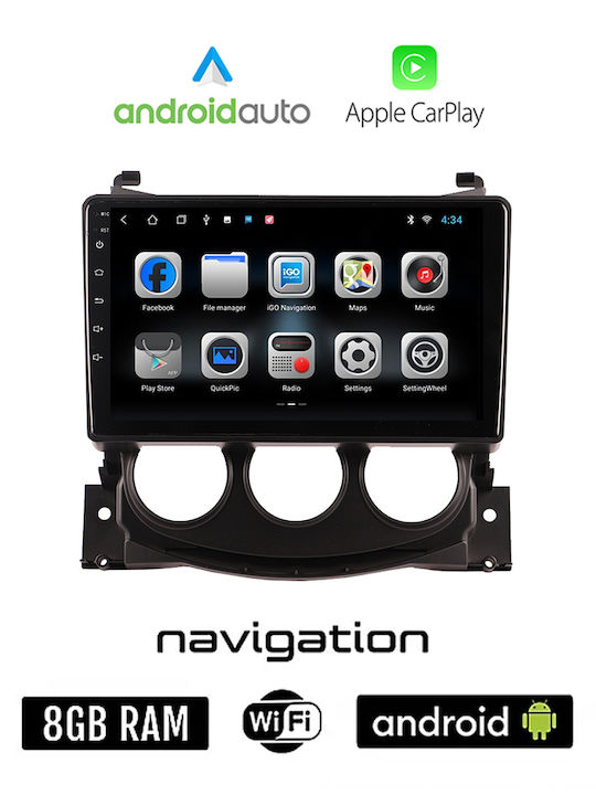 Sistem Audio Auto pentru Nissan 370Z 2009-2012 (Bluetooth/USB/WiFi/GPS/Apple-Carplay/Android-Auto) cu Ecran Tactil 9"