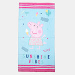 Alouette Kinder-Strandtuch Mehrfarbig Peppa Schwein 140x70cm