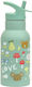 A Little Lovely Company Kids Stainless Steel Thermos Water Bottle with Straw Green 350ml