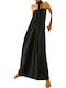 Summer Maxi Evening Strapless Black Dress