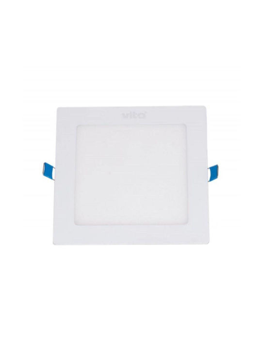 Vito Τετράγωνο Χωνευτό LED Panel 18W με Θερμό Λευκό Φως 3000K 20.5x20.5εκ.