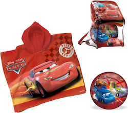 Mondo Toys Παιδικό Πόντσο Θαλάσσης Disney Cars Κόκκινο 100 x 50εκ.