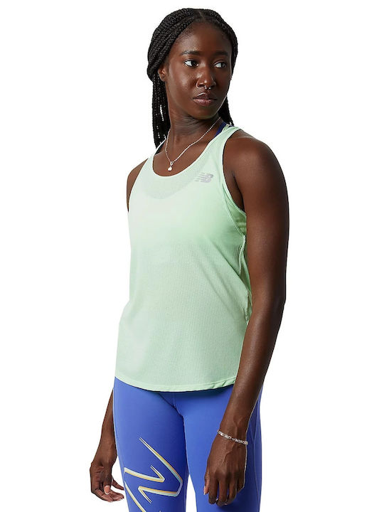 New Balance Impact Damen Sportliches Bluse Ärmellos Grün