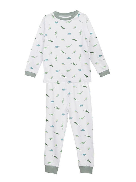 Sophie Allport Set Top & Bottom Kids Winter Cotton Pyjamas Green