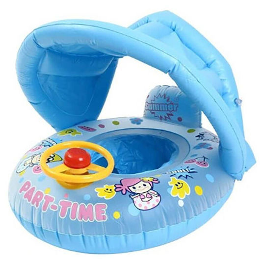 Majorca Βρεφικό Σωσίβιο Swimtrainer με Σκίαστρο για 2-5 Ετών Μπλε