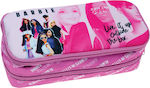 Gim Barbie Pencil Case Barrel with 2 Compartments Fuchsia