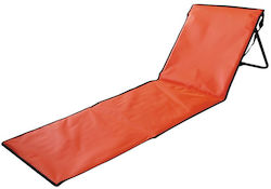 Summer Club Foldable Metallic Beach Sunbed Orange 165x54cm