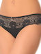 Women's Boxer with Lace Black