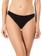 Βαμβακερά Damen Slip 3Pack Schwarz