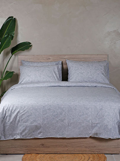 Sunshine Sheet Sets Double with Elastic 150x205+30cm. Cotton Feelings 2040 Grey 4pcs