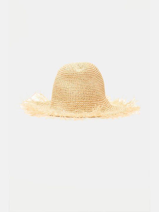 Luigi Wicker Women's Hat Beige