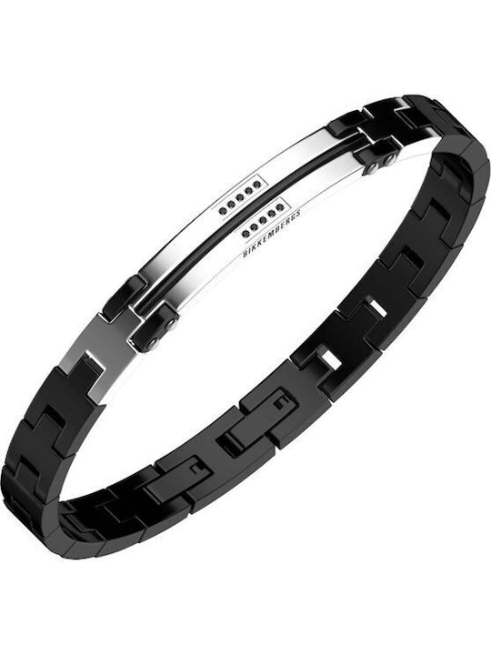 Bikkembergs Bracelet Id Classic made of Steel with Diamonds