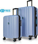 Bg Berlin Enduro Travel Suitcases Hard Blue with 4 Wheels Set 2pcs