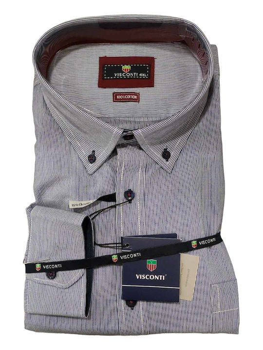 Visconti Men's Shirt with Long Sleeves Blue