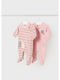 Mayoral Baby Bodysuit Set Long-Sleeved Velvet Multicolour