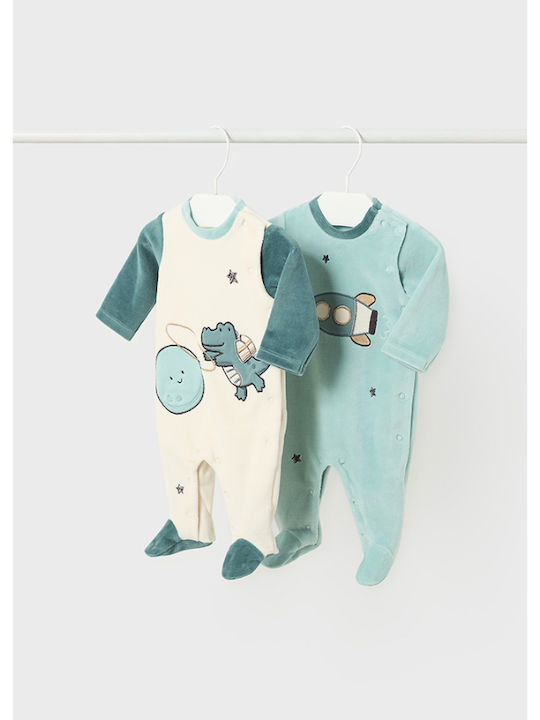 Mayoral Set de bodys pentru bebeluși Cu mâneci lungi Catifea Colorate