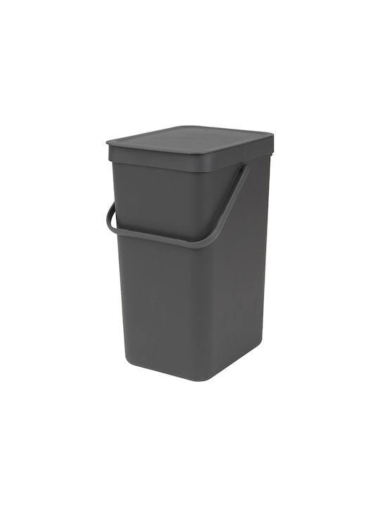 Brabantia Coș de Gunoi Plastic Gri 16lt 1buc