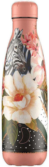 Chilly's Series Tropical Bottle Thermos Stainless Steel BPA Free 500ml Zebra Tropical
