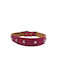 ByLeather Hundehalsband Leder in Rosa Farbe Klein 35cm