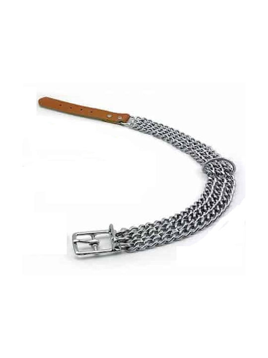 Pet Interest Row Buckle Chains Dreifach Hundekette in Silber Farbe
