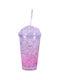 SP Souliotis Pahar pentru apa din Plastic Cherry cu pai 450ml
