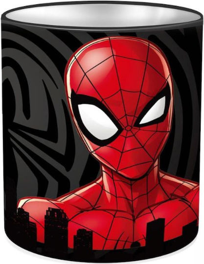 Μεταλλική Μολυβοθήκη Spiderman σε Μαύρο Χρώμα 10x10x11εκ. 1τμχ