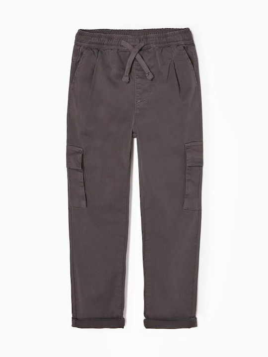 Zippy Boys Fabric Cargo Trouser Gray