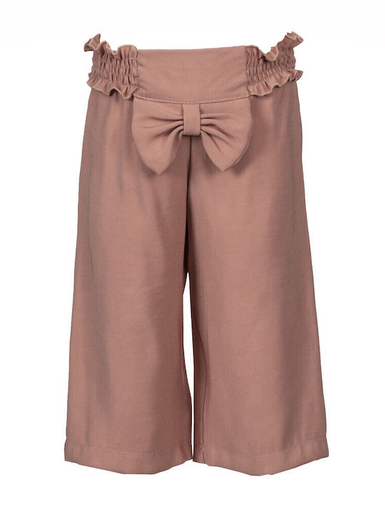 Pantalon Larg din Blugi pentru Copii Roz