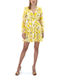MY T Καλοκαιρινό Mini Φόρεμα με Βολάν Κίτρινο