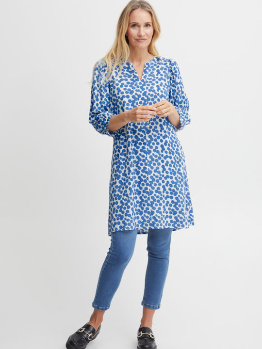 Fransa Midi Dress Light Blue