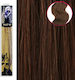 She Extension with Natural Hair in Chestnut Color 6 55cm 10pcs