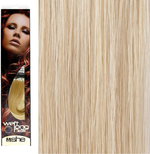 She Haarteile mit Echthaar in Blond Farbe 59 55cm Weft Long Hair No. 59