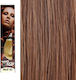 She Haarteile mit Echthaar in Kastanie Farbe 17 55cm Weft Long Hair No. 17