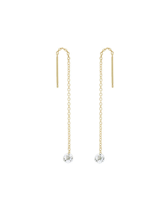 Arapinis Earrings Pendants made of Gold 18K with Diamond