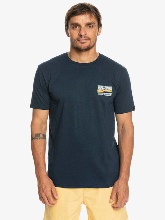 Quiksilver T-shirt Bărbătesc cu Mânecă Scurtă Albastru marin