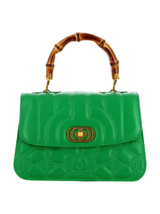 Geantă Dama De Mână De Umar Verde Din Piele