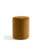 Stool For Living Room Upholstered with Fabric Yellow 34x34x44cm