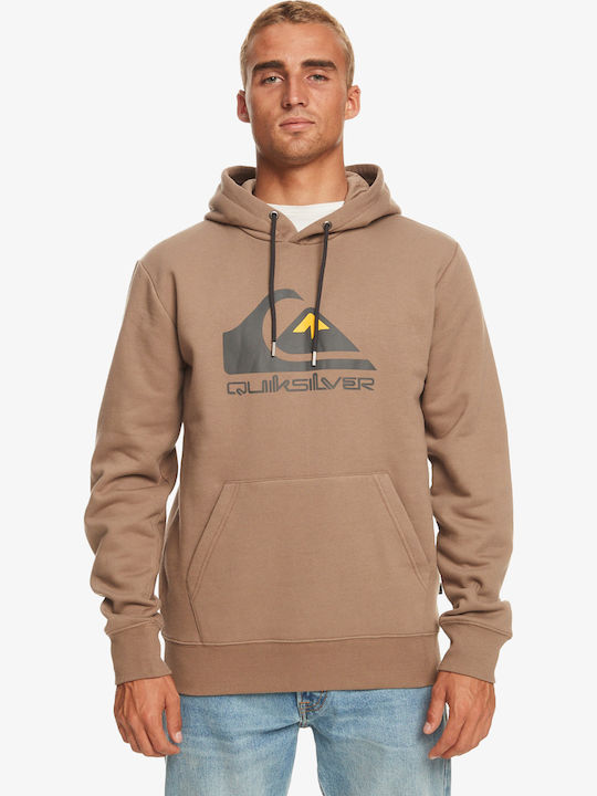 Quiksilver Hanorace Bărbați Big Logo Cu Glugă Maro