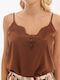 Freestyle Women's Summer Blouse with Straps Brown