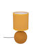 Atmosphera Timéo Ceramic Table Lamp for E14 Socket with Yellow Shade and Base Mustard Yellow