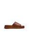 Ioannis Flatforms Leather Women's Sandals Tabac Brown