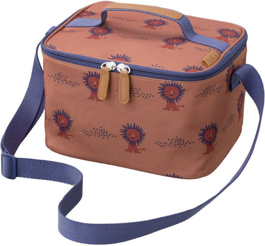 Fresk School Insulated Shoulder Lunch Bag 3.5lt Brown 18 x 15 x 23cm