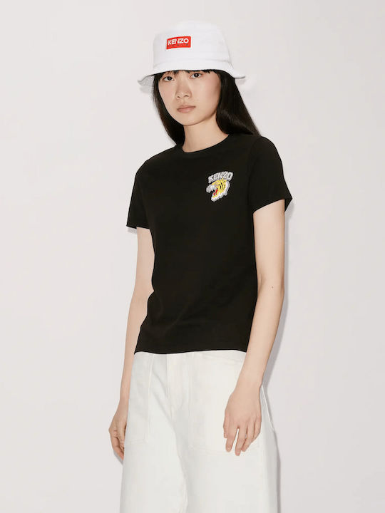 Kenzo Women's Summer Blouse Cotton Short Sleeve Black
