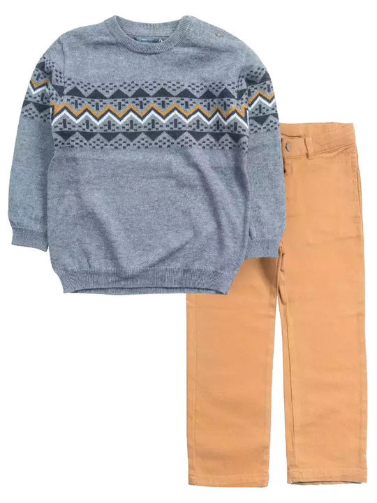 Kids' Set with Pants Winter 2pcs Coffee
