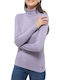 Mustang Damen Langarm Pullover Rollkragen Flieder